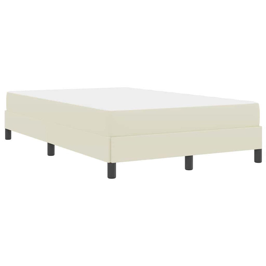 Bedframe met matras Crème 120 x 200 cm Stof