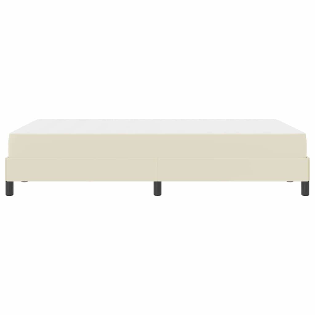 Bedframe met matras Crème 120 x 200 cm Stof