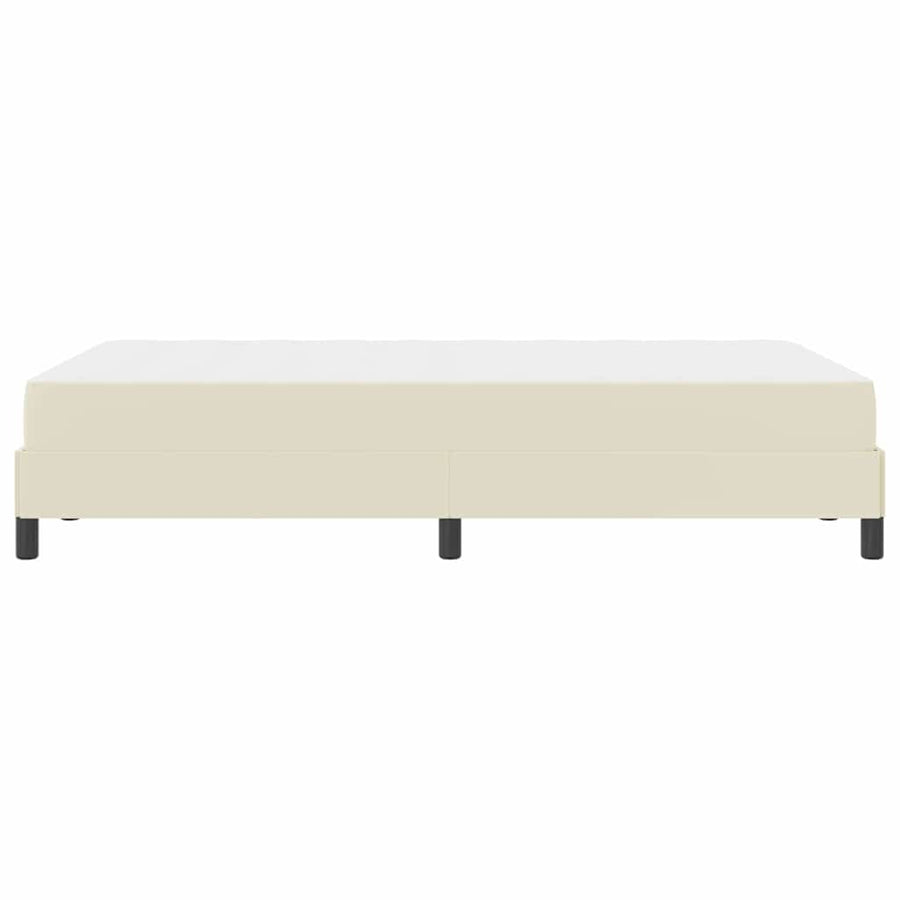 Bedframe met matras Crème 120 x 200 cm Stof