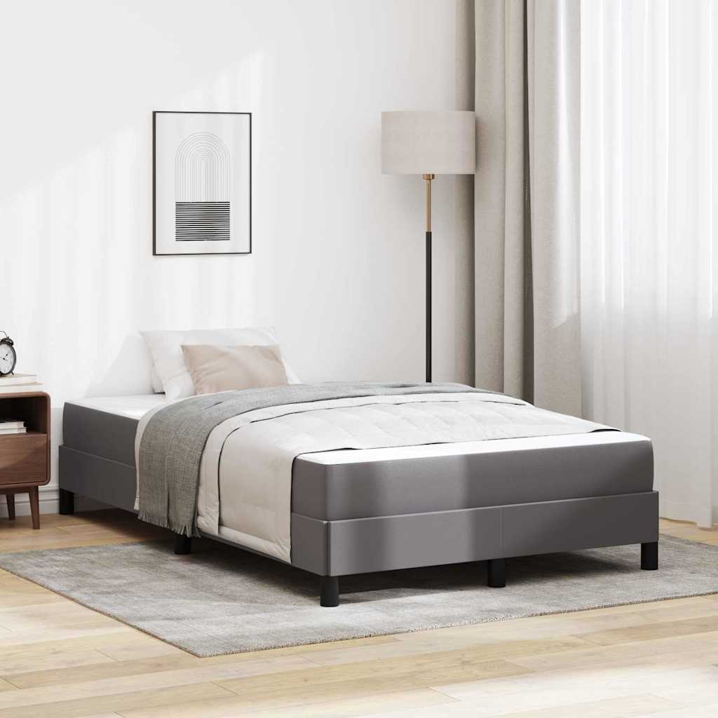 Bed Anders Grijs 120 x 200 cm Kunstleer