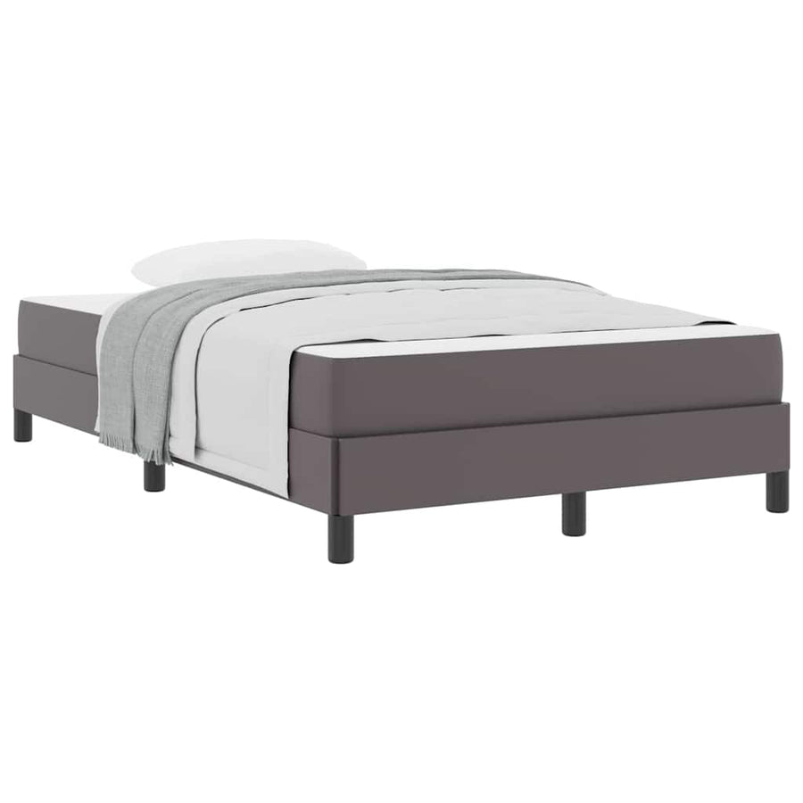 Bed Anders Grijs 120 x 200 cm Kunstleer