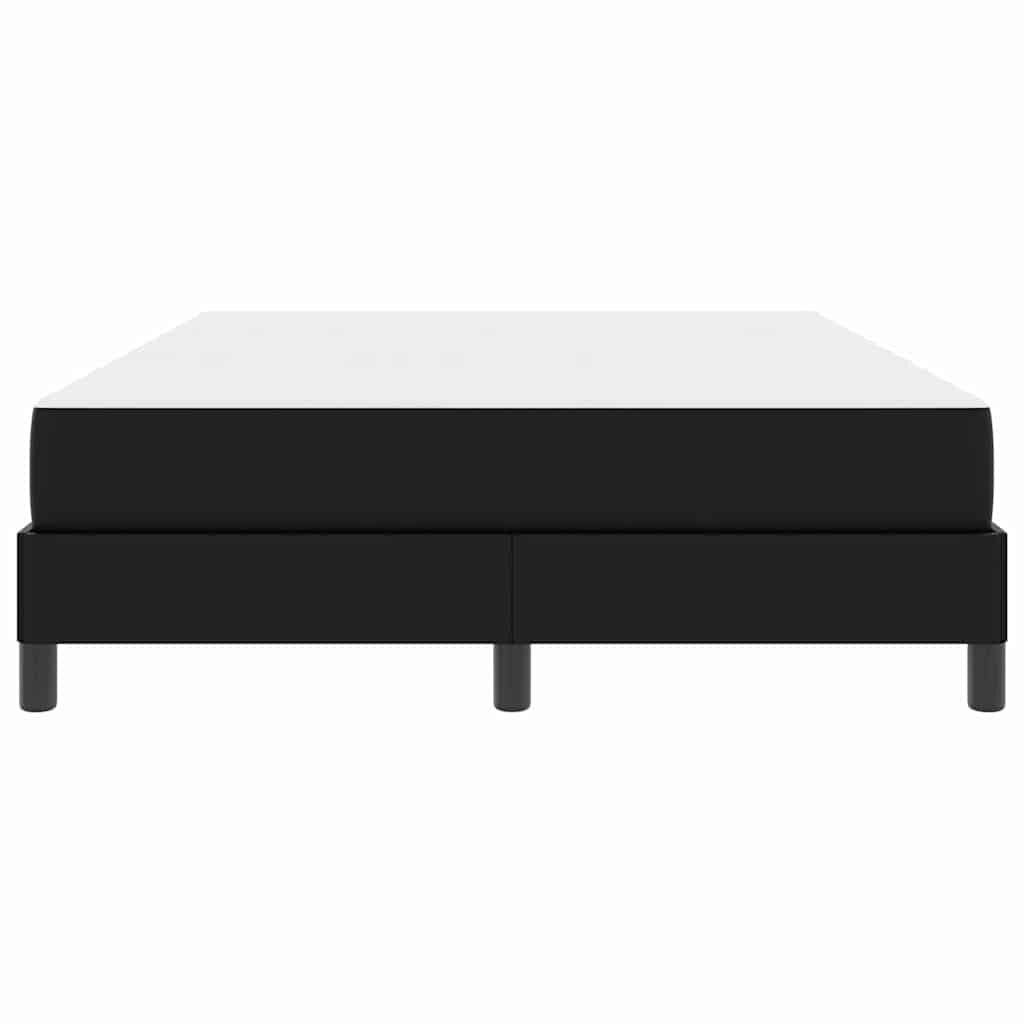 Bed Anders Zwart 140 x 190 cm Kunstleer