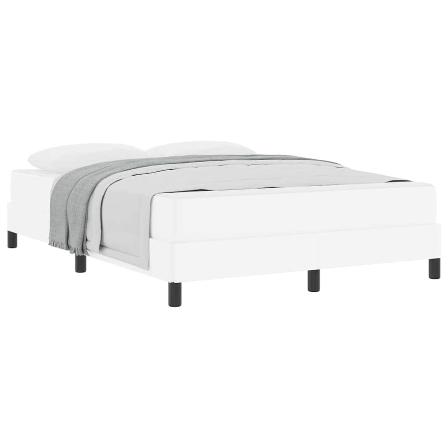 Bed Anders Zuiverwit 140 x 190 cm Kunstleer