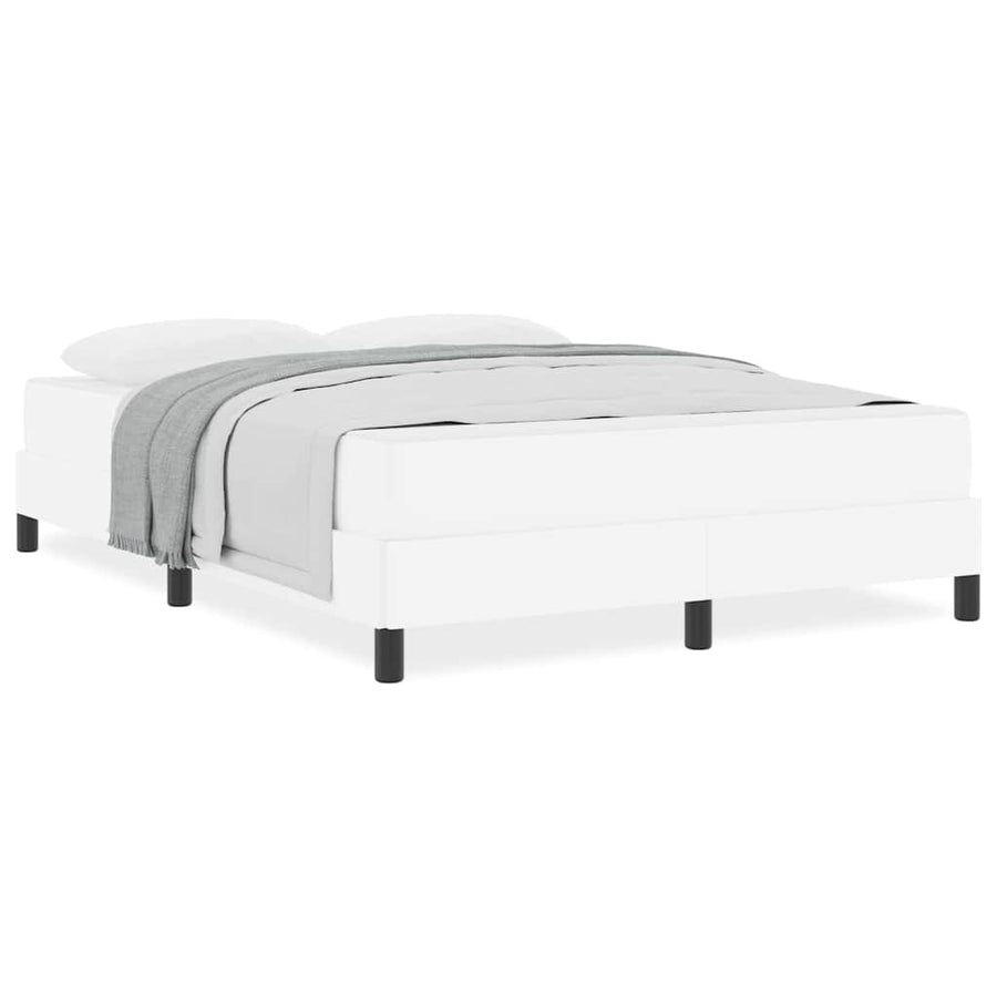 Bed Anders Zuiverwit 140 x 190 cm Kunstleer