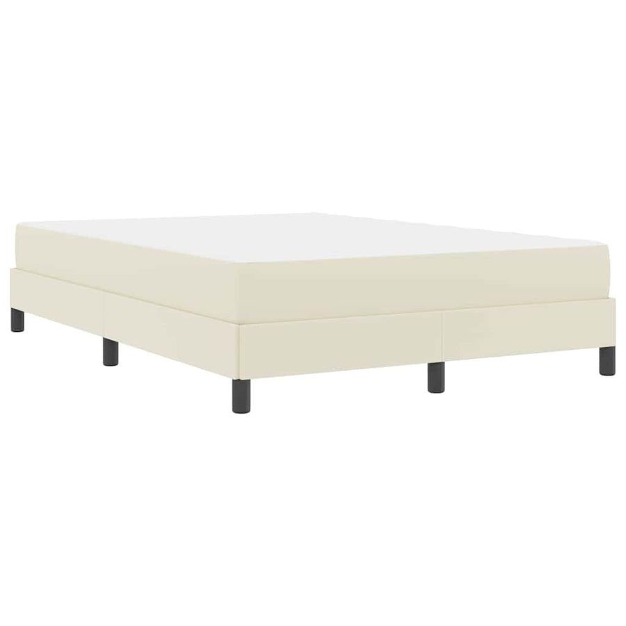 Bed Anders Crème 140 x 190 cm Kunstleer