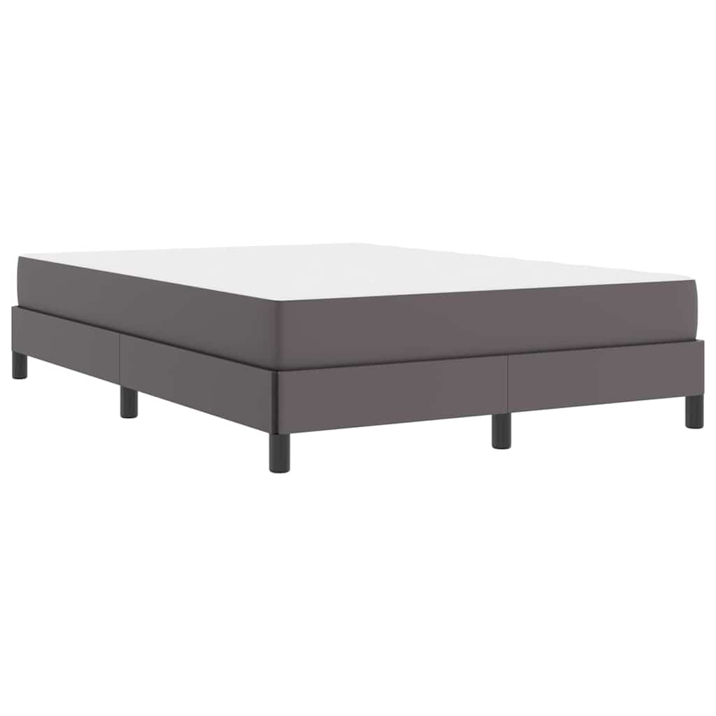 Bed Anders Grijs 140 x 190 cm Kunstleer