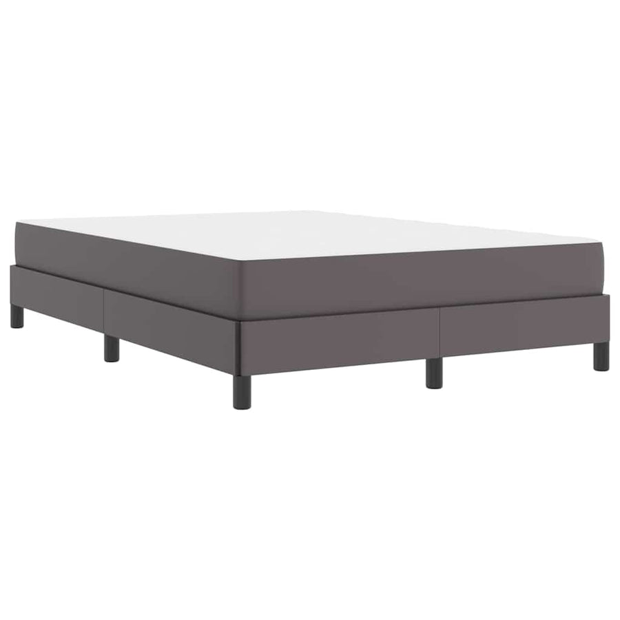 Bed Anders Grijs 140 x 190 cm Kunstleer