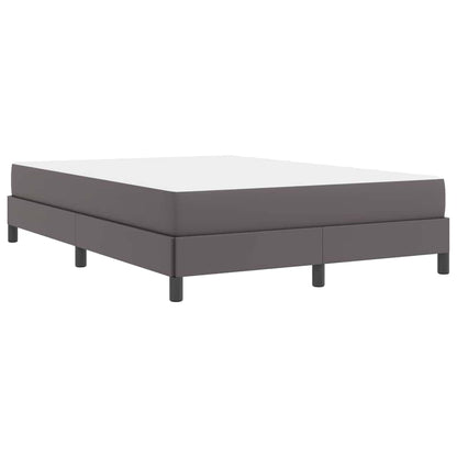 Bed Anders Grijs 140 x 190 cm Kunstleer
