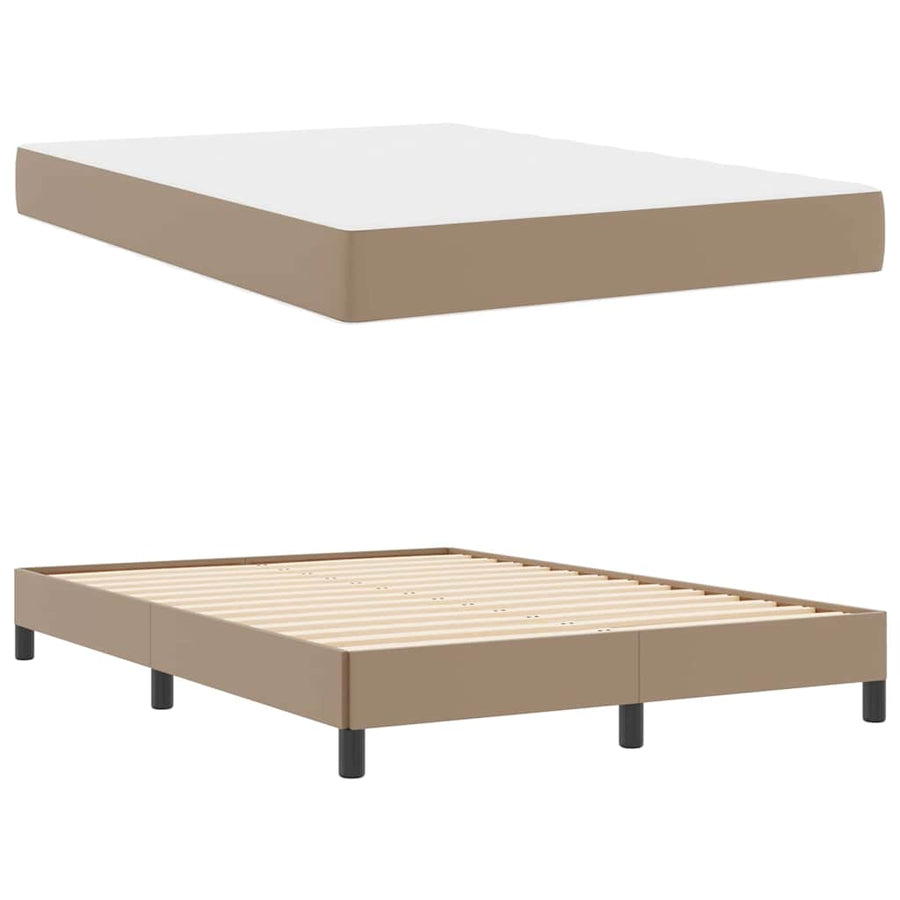 Bed Anders Cappuccino 140 x 190 cm Kunstleer