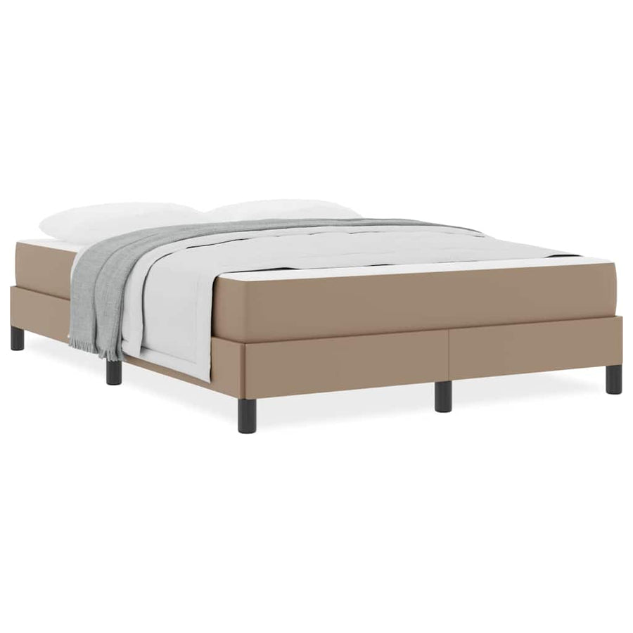 Bed Anders Cappuccino 140 x 190 cm Kunstleer