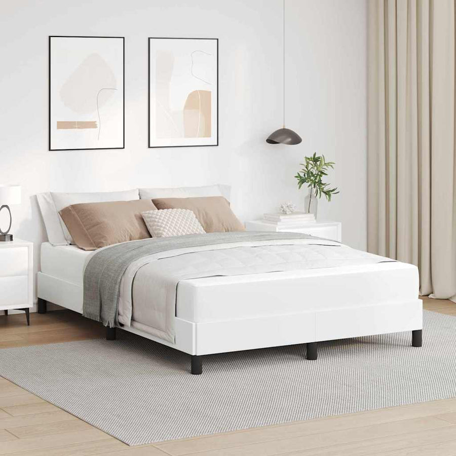 Bed Anders Zuiverwit 140 x 200 cm Kunstleer