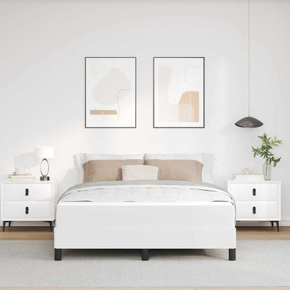 Bed Anders Zuiverwit 140 x 200 cm Kunstleer