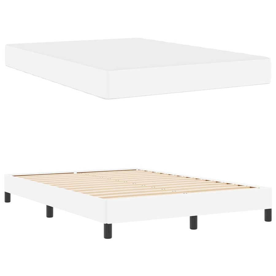 Bed Anders Zuiverwit 140 x 200 cm Kunstleer