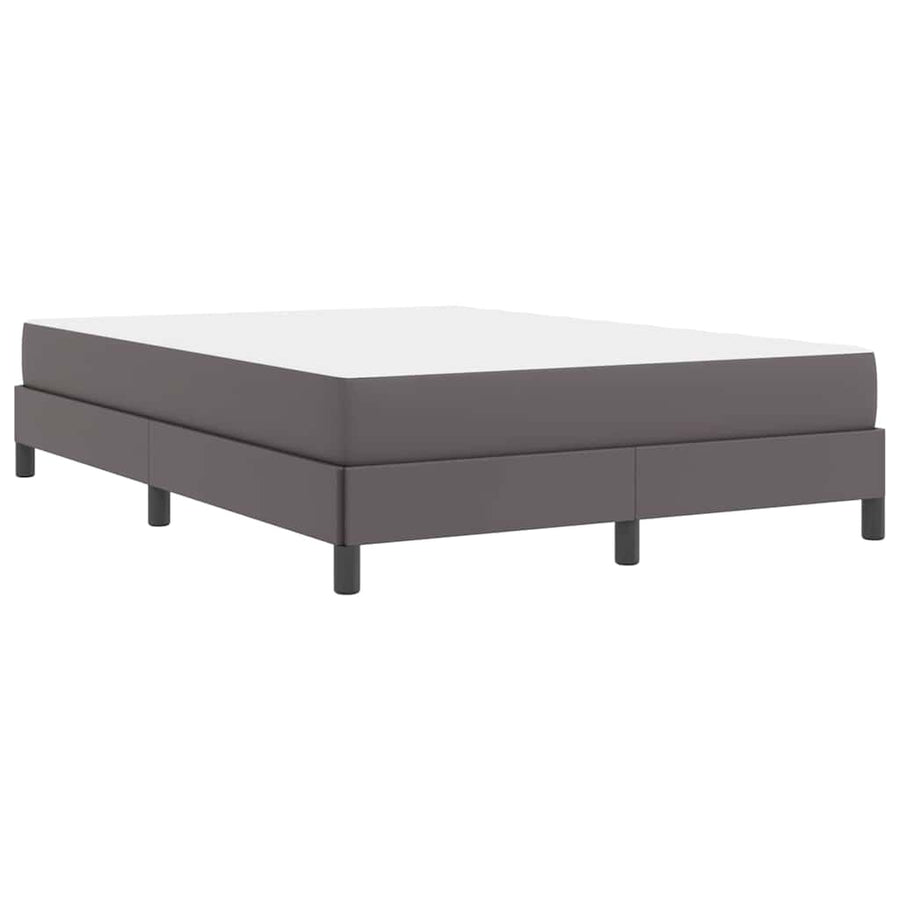 Bed Anders Grijs 140 x 200 cm Kunstleer