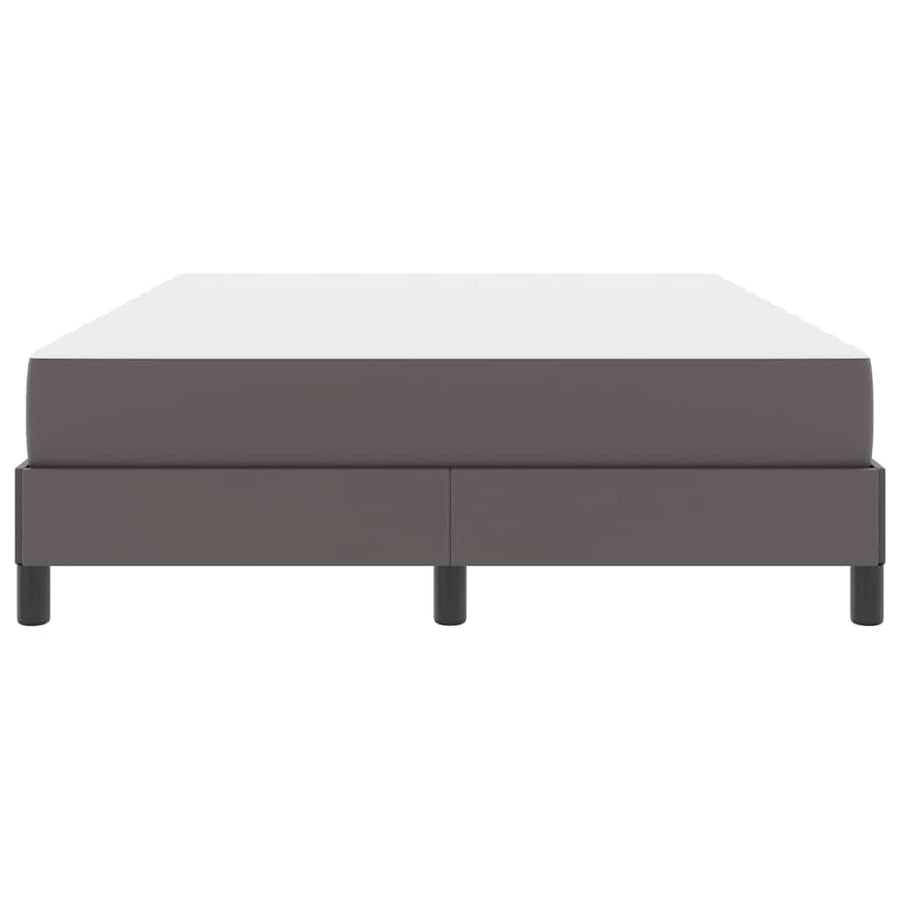 Bed Anders Grijs 140 x 200 cm Kunstleer