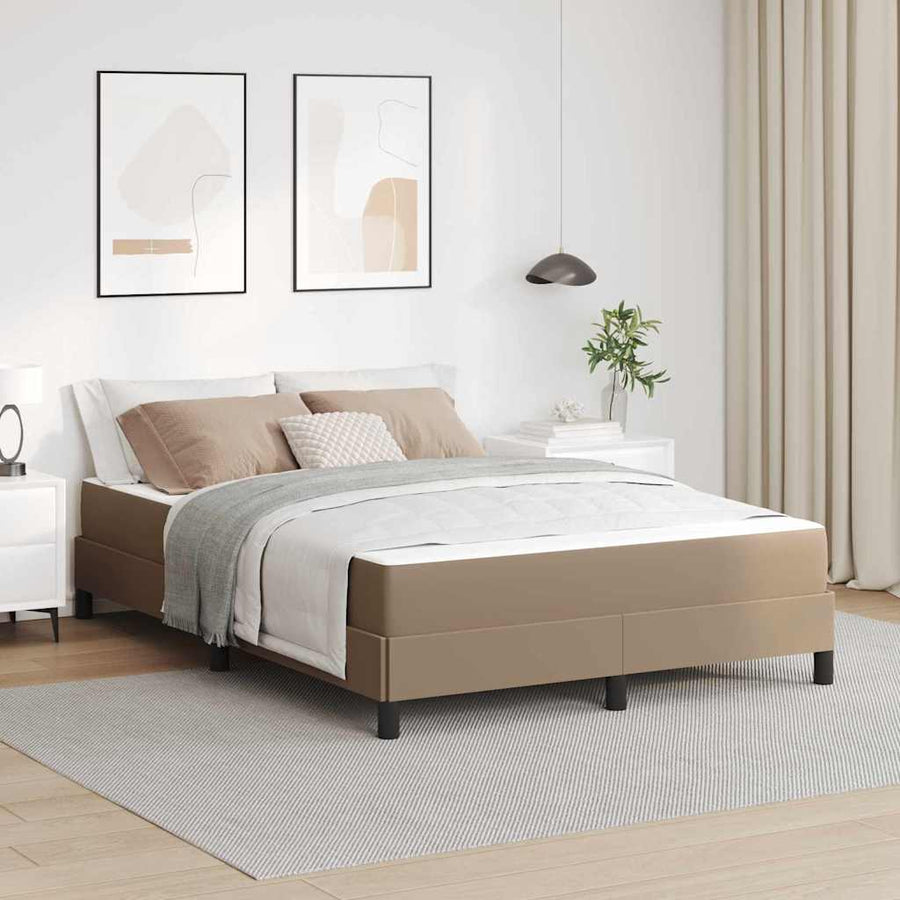 Bed Anders Cappuccino 140 x 200 cm Kunstleer
