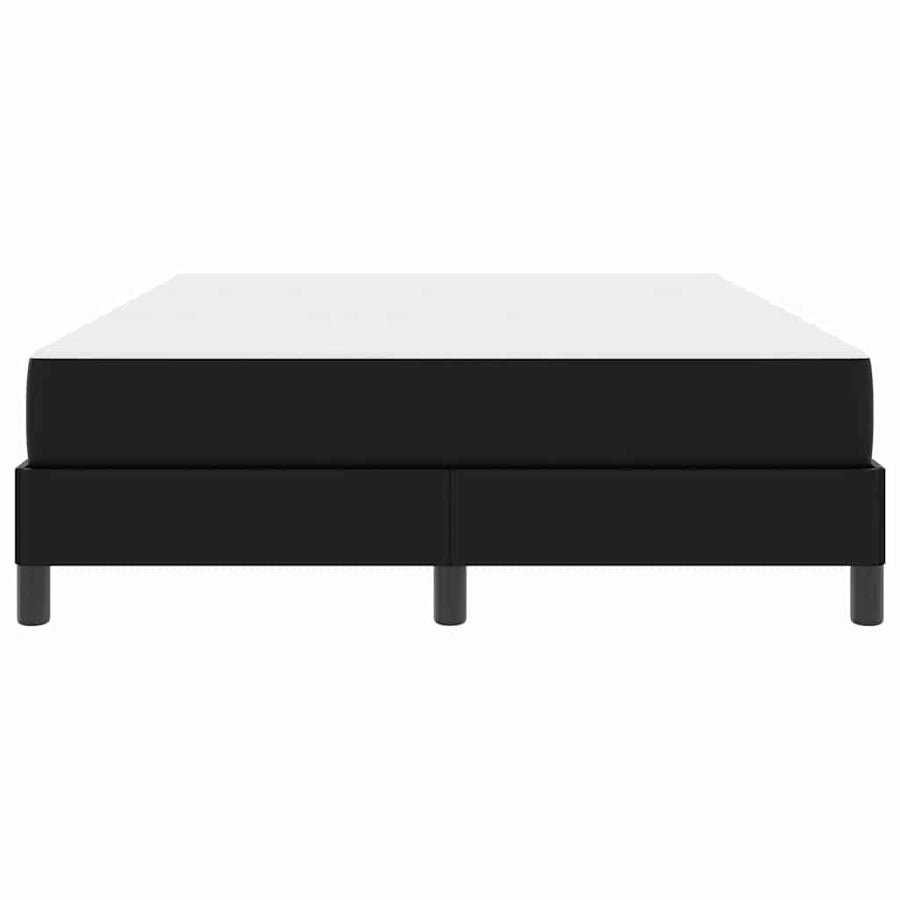 Bed Anders Zwart 160 x 200 cm Kunstleer