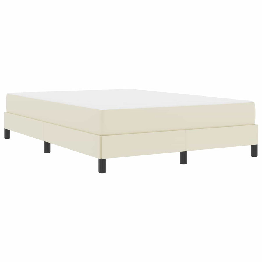 Bedframe met matras Crème 160 x 200 cm Stof