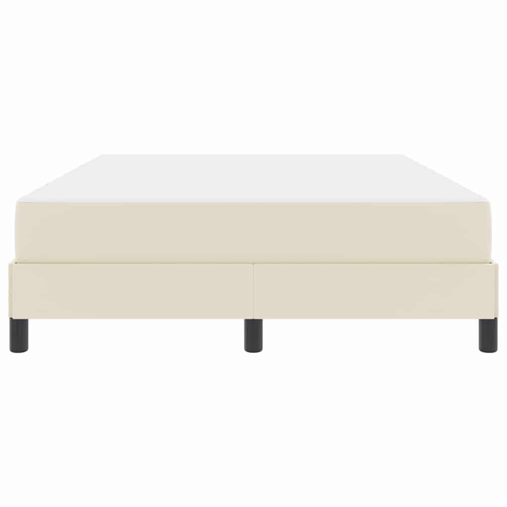 Bedframe met matras Crème 160 x 200 cm Stof