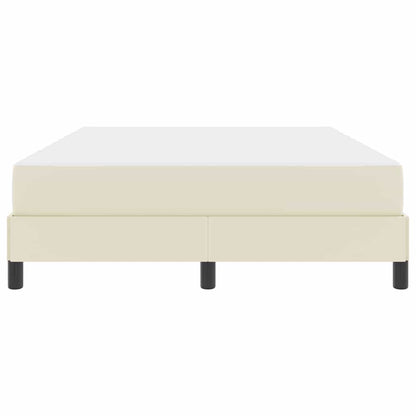 Bedframe met matras Crème 160 x 200 cm Stof