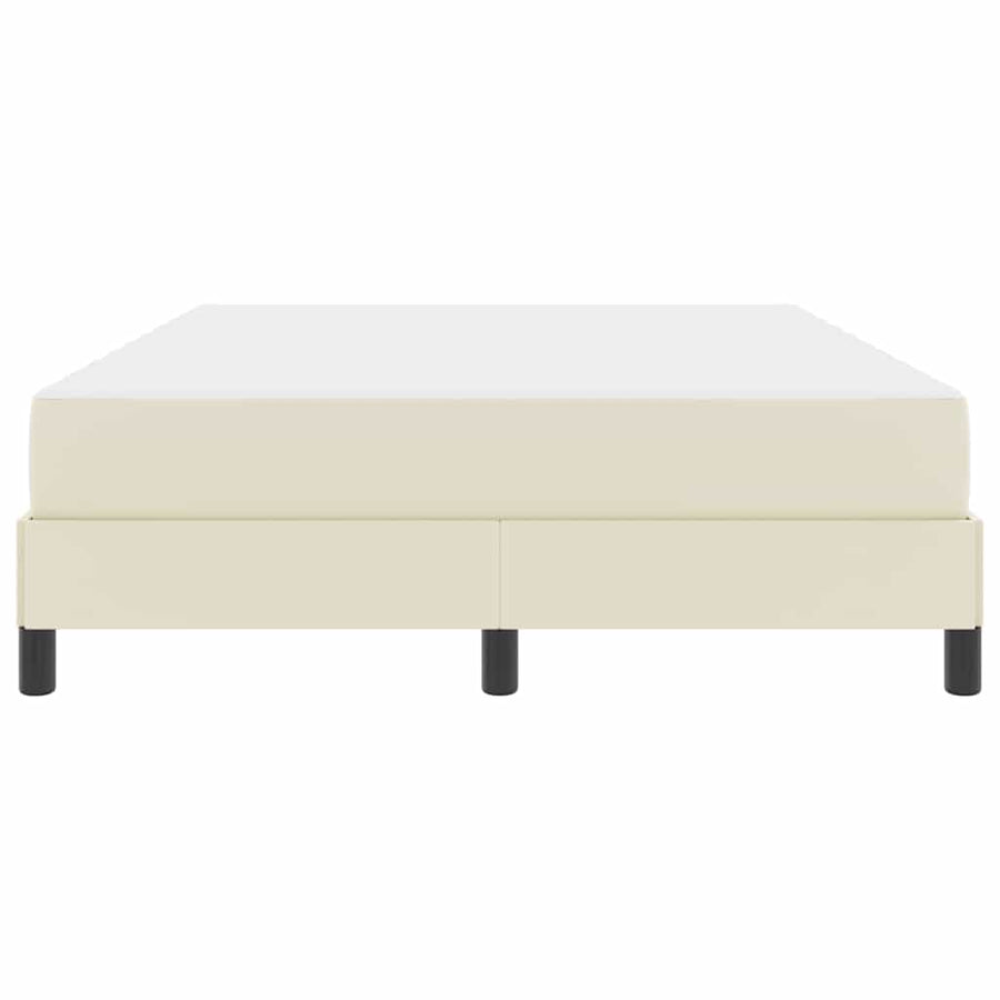 Bedframe met matras Crème 160 x 200 cm Stof