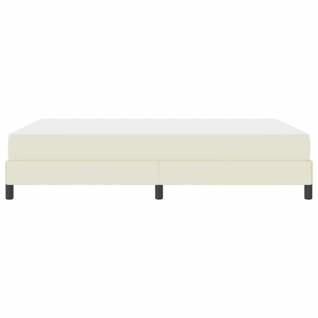 Bedframe met matras Crème 160 x 200 cm Stof