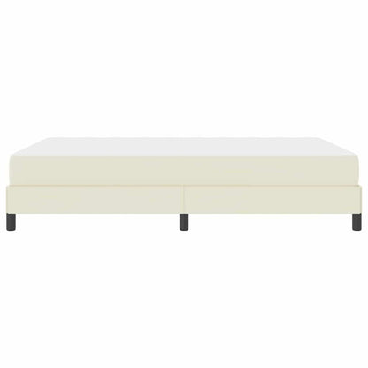 Bedframe met matras Crème 160 x 200 cm Stof