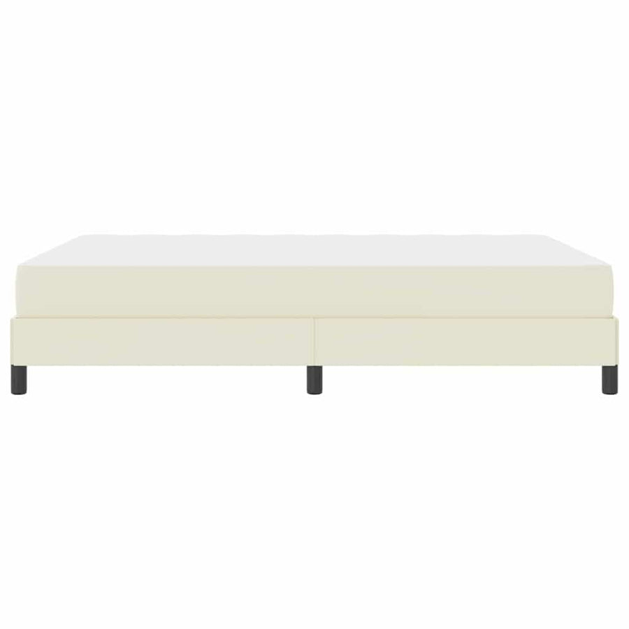 Bedframe met matras Crème 160 x 200 cm Stof