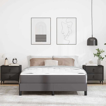 Bed Anders Grijs 160 x 200 cm Kunstleer