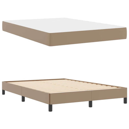 Bed met matras Cappuccino 160 x 200 cm Kunstleer