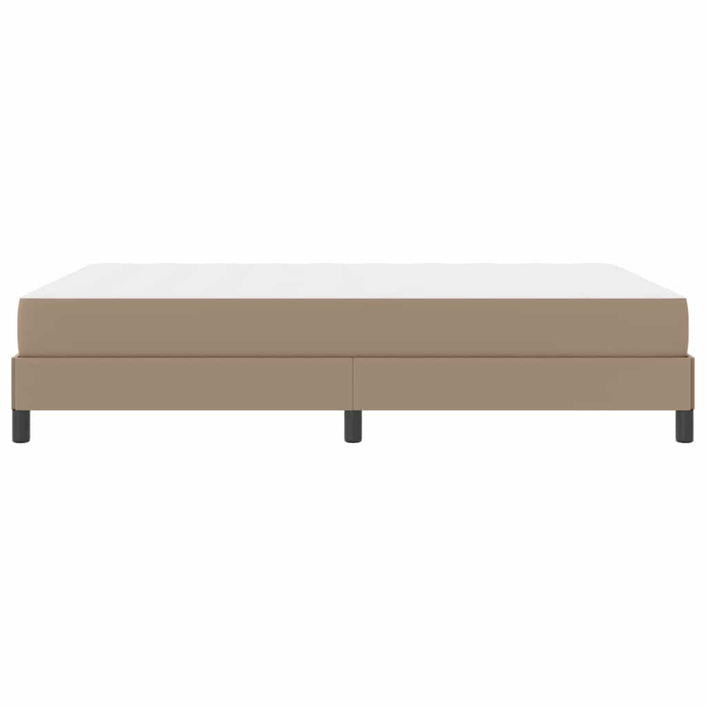 Bed met matras Cappuccino 160 x 200 cm Kunstleer