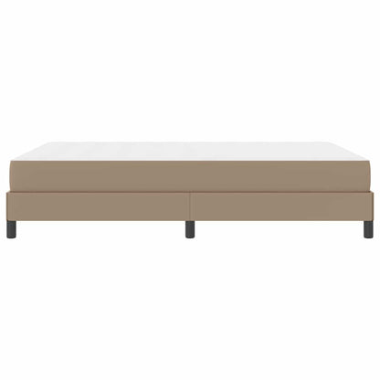 Bed met matras Cappuccino 160 x 200 cm Kunstleer