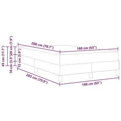 Bed met matras Cappuccino 160 x 200 cm Kunstleer