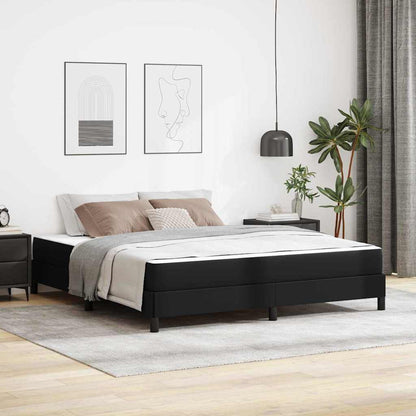 Bed Anders Zwart 180 x 200 cm Kunstleer