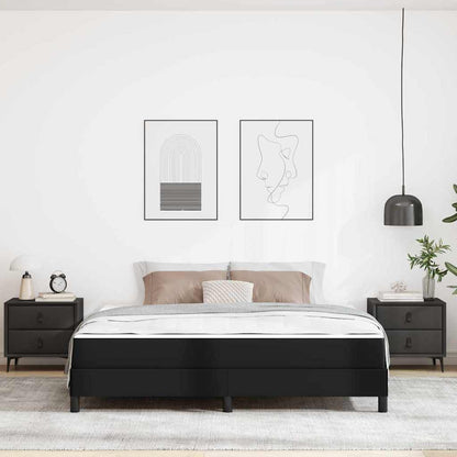 Bed Anders Zwart 180 x 200 cm Kunstleer