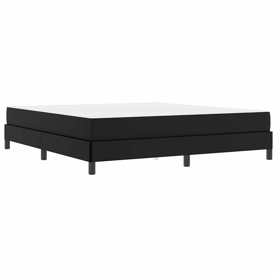 Bed Anders Zwart 180 x 200 cm Kunstleer