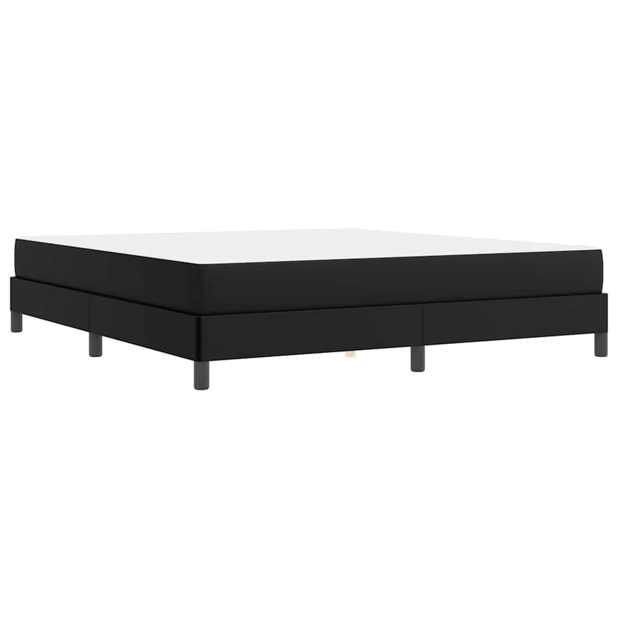 Bed Anders Zwart 180 x 200 cm Kunstleer