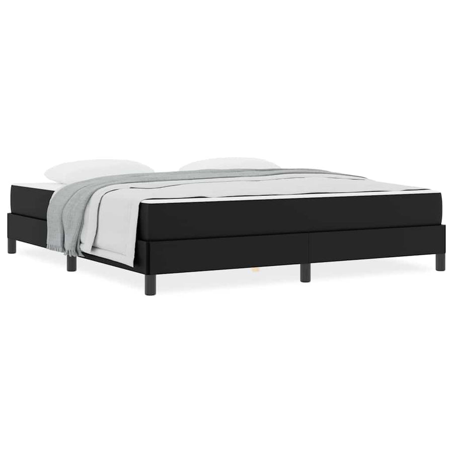 Bed Anders Zwart 180 x 200 cm Kunstleer