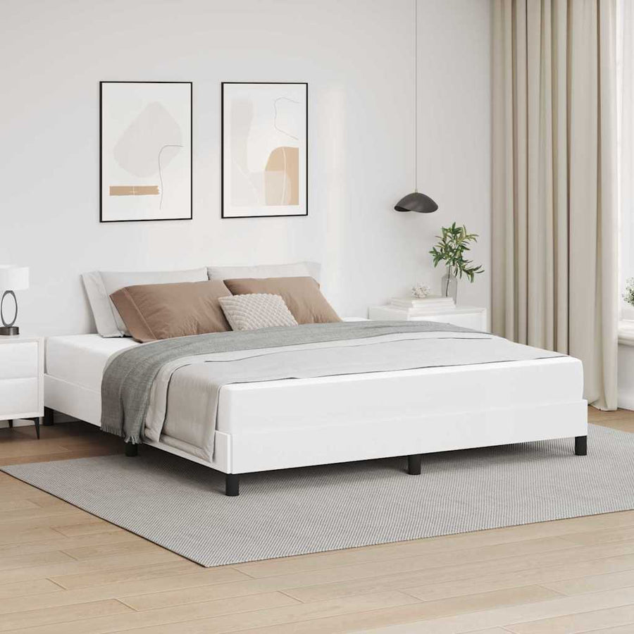 Bed Anders Zuiverwit 180 x 200 cm Kunstleer