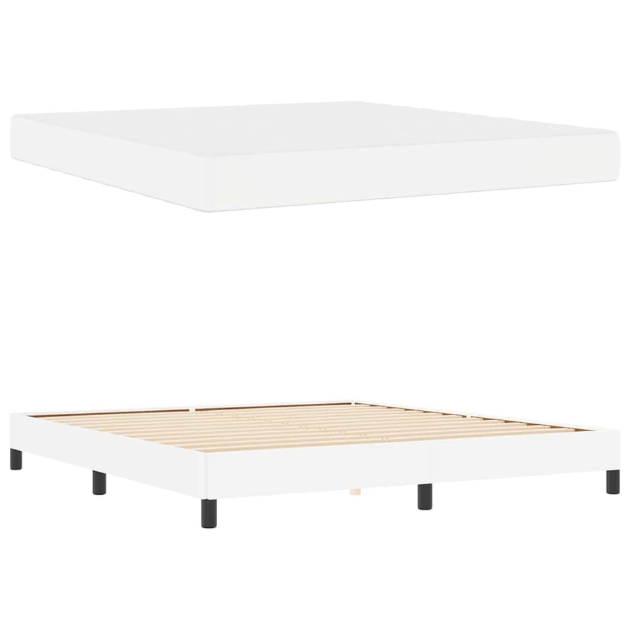 Bed Anders Zuiverwit 180 x 200 cm Kunstleer