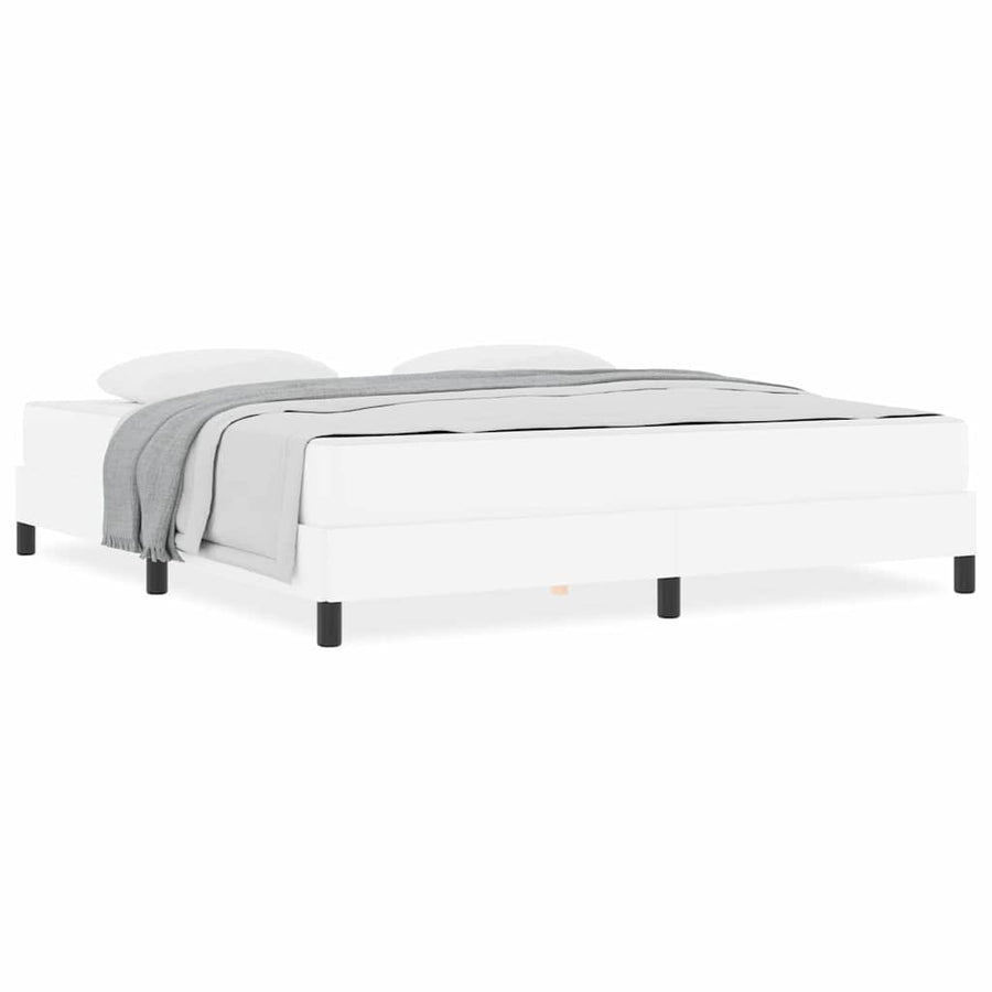 Bed Anders Zuiverwit 180 x 200 cm Kunstleer