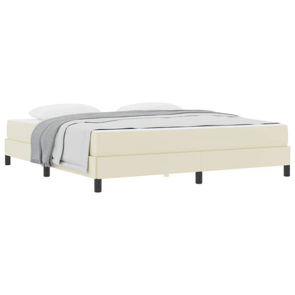 Bedframe met matras Crème 180 x 200 cm Stof