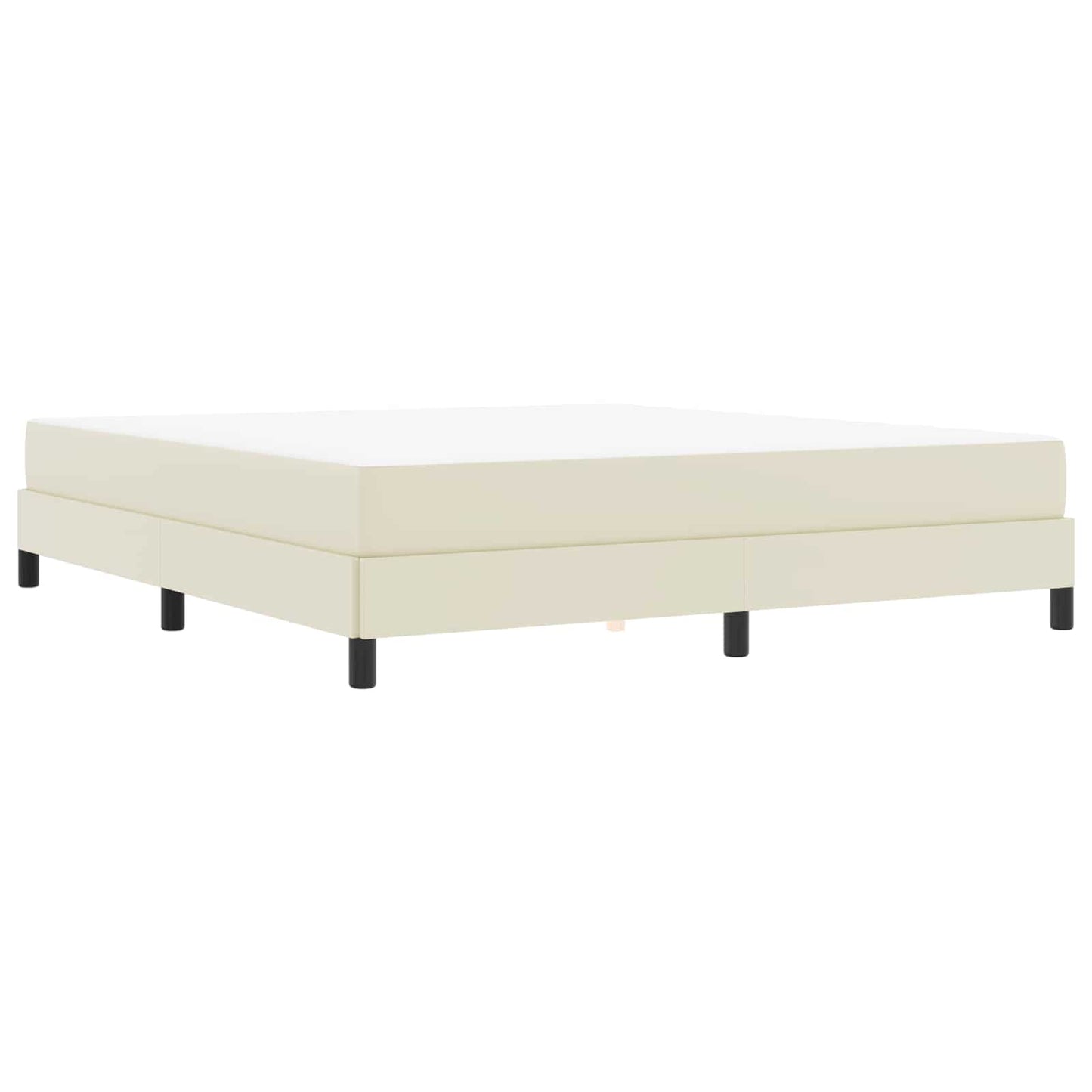 Bedframe met matras Crème 180 x 200 cm Stof