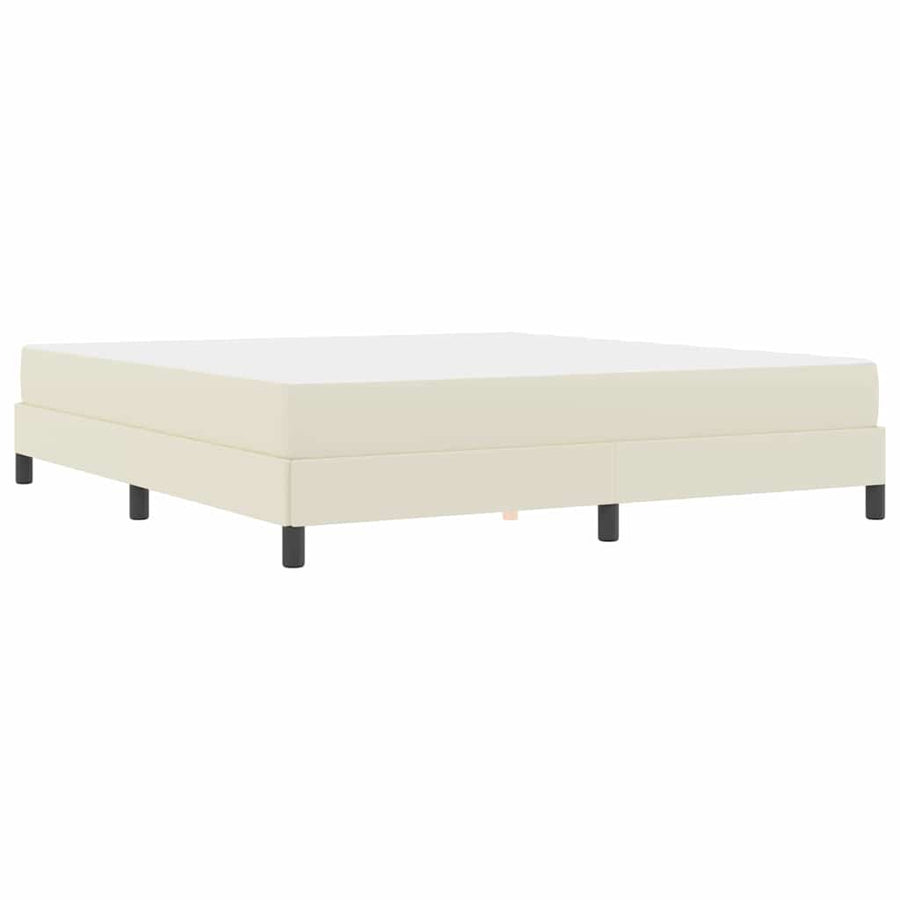 Bedframe met matras Crème 180 x 200 cm Stof