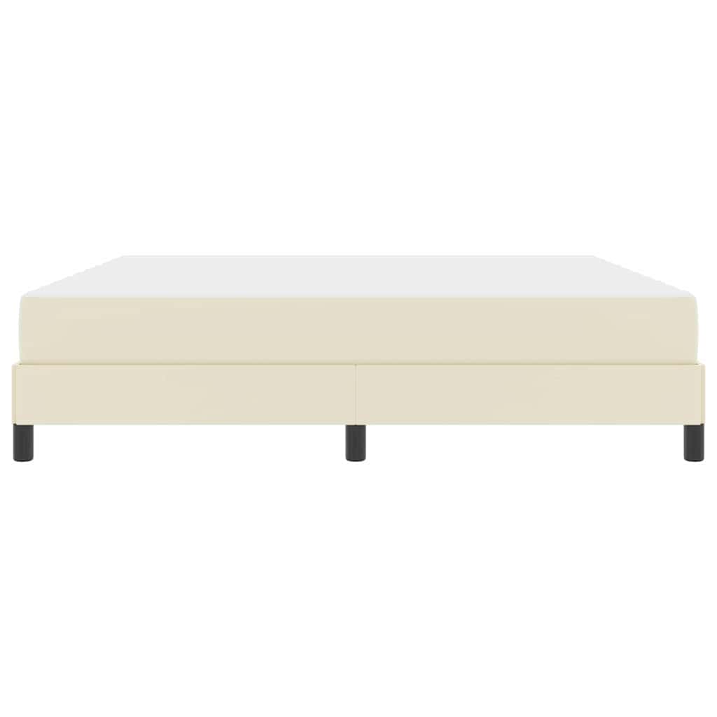 Bedframe met matras Crème 180 x 200 cm Stof