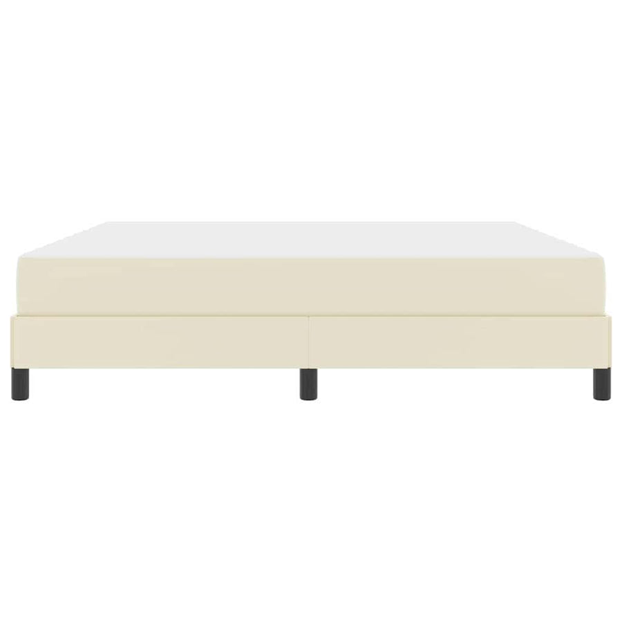 Bedframe met matras Crème 180 x 200 cm Stof