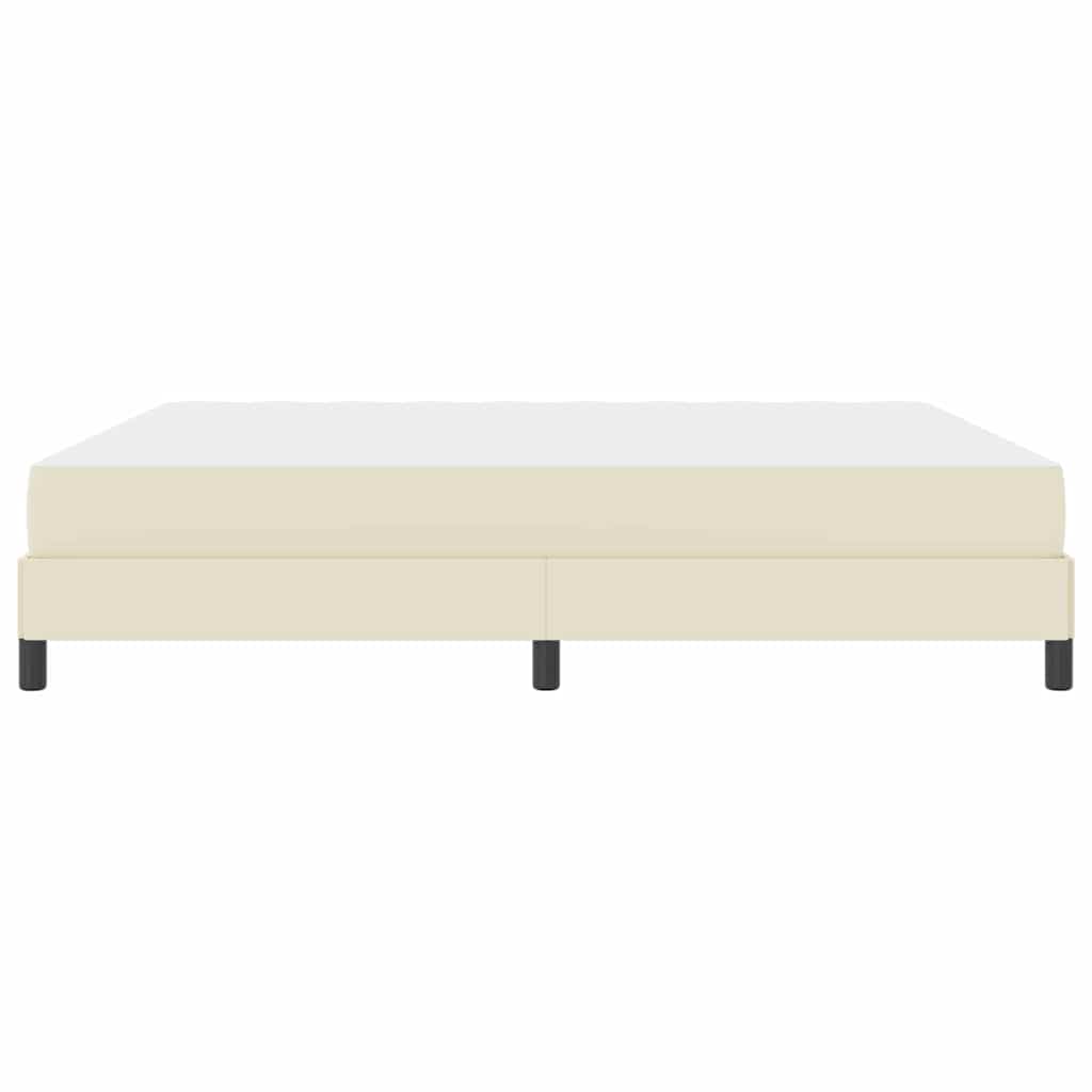 Bedframe met matras Crème 180 x 200 cm Stof