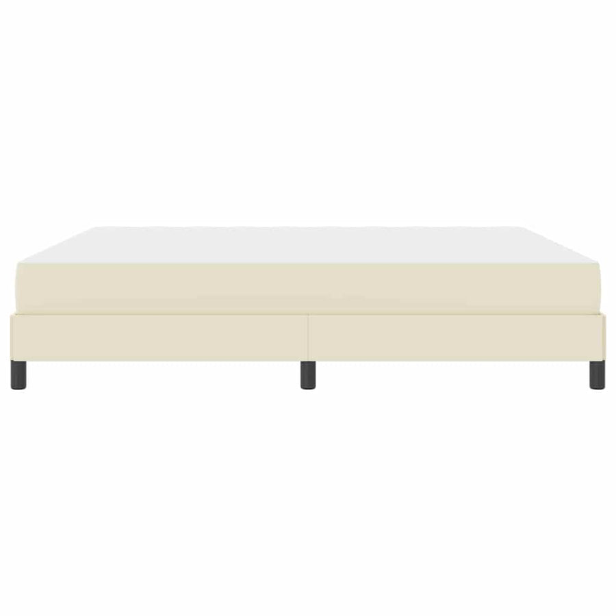 Bedframe met matras Crème 180 x 200 cm Stof
