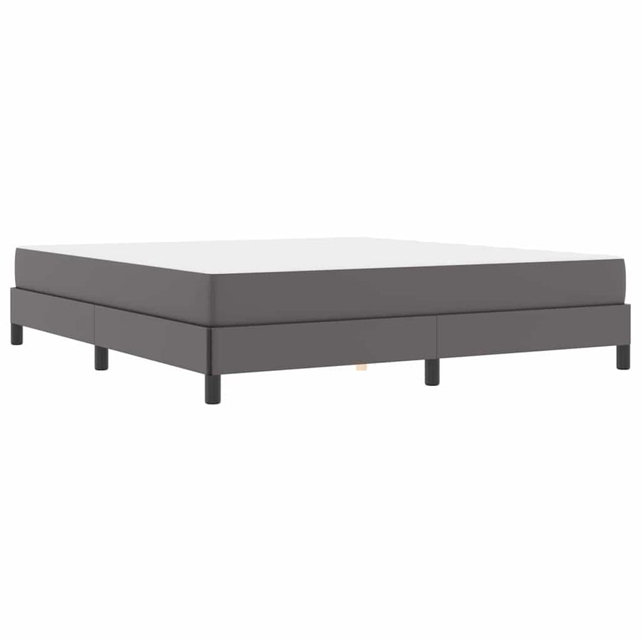 Bed Anders Grijs 180 x 200 cm Kunstleer