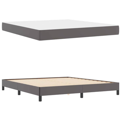 Bed Anders Grijs 180 x 200 cm Kunstleer